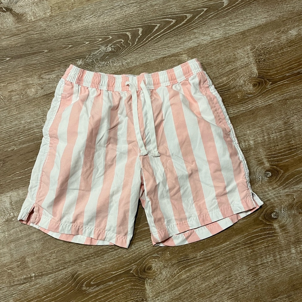 pink striped shorts